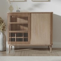 Light Oak Drinks Cabinet - Jarel