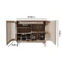 Light Oak Drinks Cabinet - Jarel