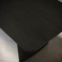 GRADE A1 - Black Oak Extendable Dining Table - Seats 8 - Jarel