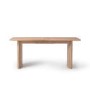 Large Rectangular Light Oak Extendable Dining Table Set with 6 White Boucle Chairs - Seats 6 - Jarel