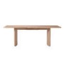 Large Rectangular Light Oak Extendable Dining Table Set with 6 White Boucle Chairs - Seats 6 - Jarel