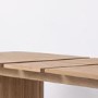 Large Rectangular Light Oak Extendable Dining Table Set with 6 White Boucle Chairs - Seats 6 - Jarel