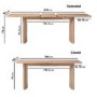 GRADE A2 - Large Light Oak Extendable Dining Table - Seats 6-8 - Jarel