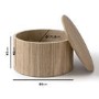 ALMOST PERFECT - Round Oak Coffee Table with Storage - Jarel