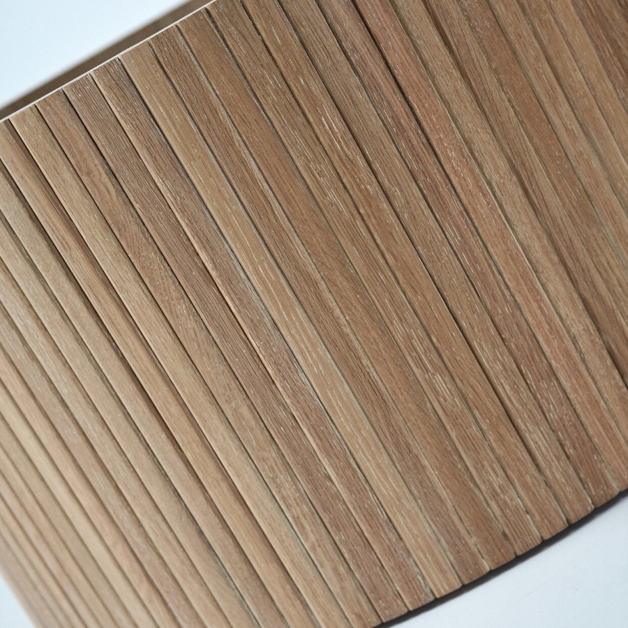 ALMOST PERFECT - Round Oak Coffee Table with Storage - Jarel