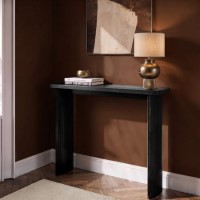 Slim & Narrow Black Oak Console Table - Jarel