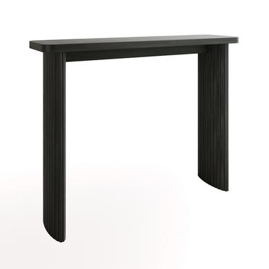 ONLY OPENED - Slim & Narrow Black Oak Console Table - Jarel