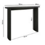 Slim & Narrow Black Oak Console Table - Jarel