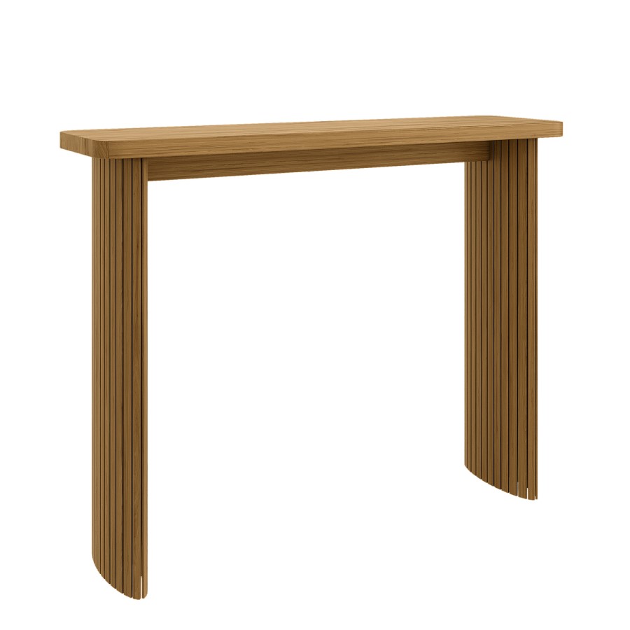 Slim & Narrow Oak Console Table - Jarel