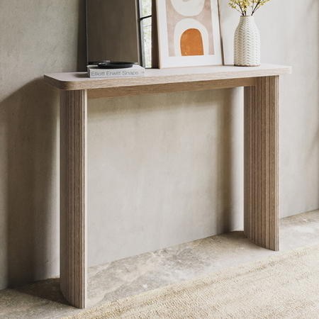 Narrow Light Oak Console Table - Jarel