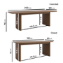 Walnut Finish Extendable 6-8 Seater Dining Table - Jarel