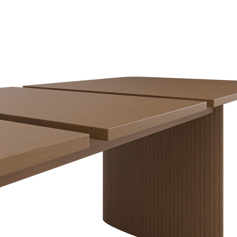 Walnut Finish Extendable 6-8 Seater Dining Table - Jarel