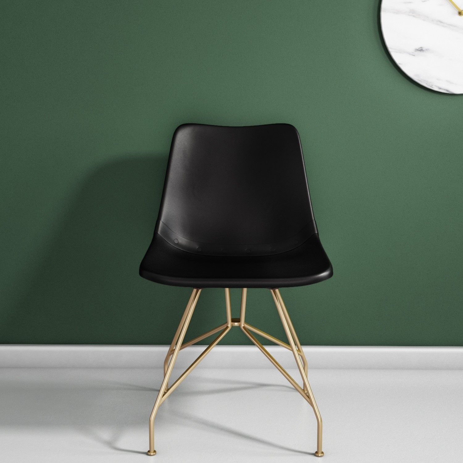 Black Luxury Leather Swivel Desk Chair With Gold Legs Jaxon Furniture123