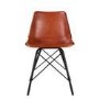 Set of 2 Retro Dining Chairs in Tan Leather - Jaxon