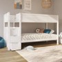 Bunk Bed with Stairs and Storage in White - Jaycee