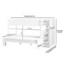 GRADE A1 - Triple Bunk Bed with Storage Stairs - Single & Double - Jaycee