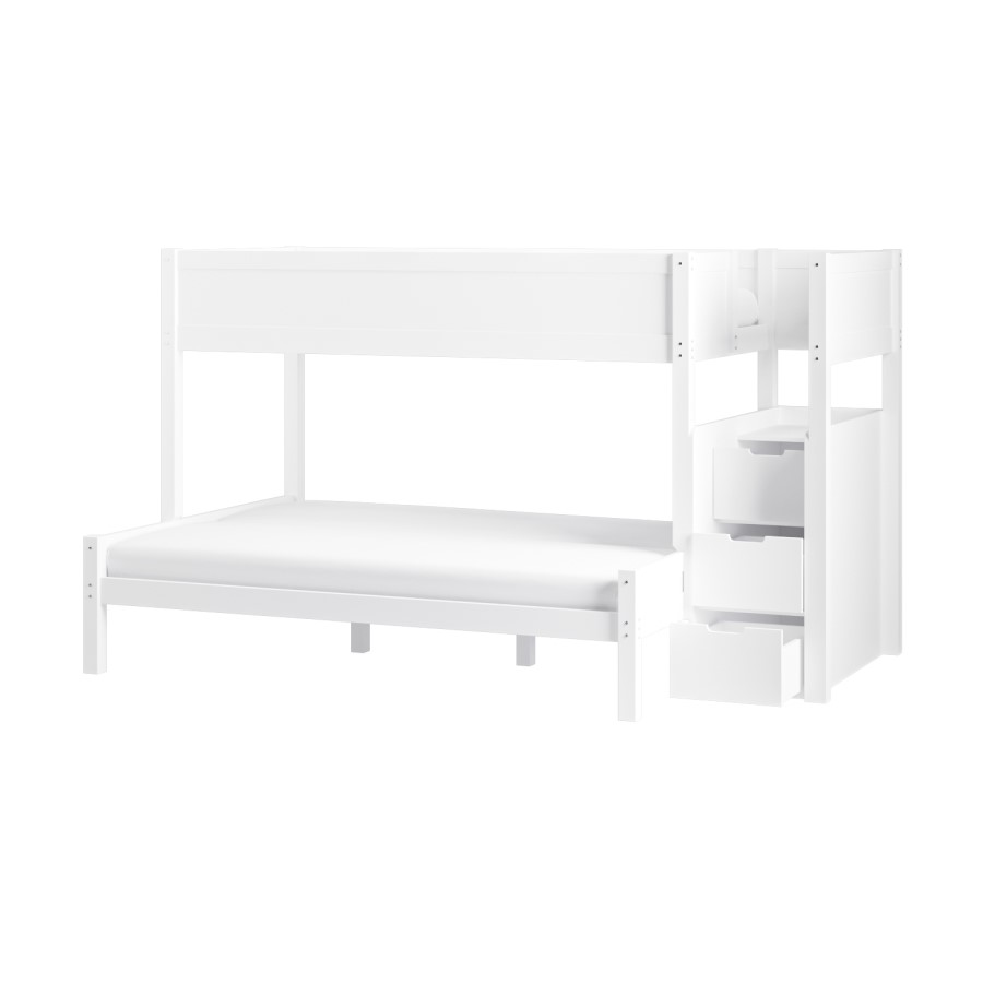 Triple Bunk Bed with Storage Stairs - Single & Double - Jaycee