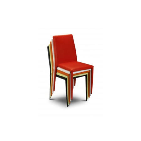 GRADE A2 - Julian Bowen Jazz Stacking Pair of Chairs in Orange 