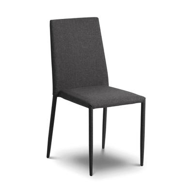GRADE A1 - Julian Bowen Jazz Grey Fabric Stacking Chair 