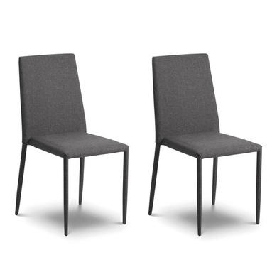 GRADE A2 - Julian Bowen Jazz Grey Fabric Stacking Chair 