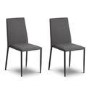 GRADE A2 - Julian Bowen Jazz Grey Fabric Stacking Chair 