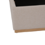 Cream Upholstered King Size Ottoman Bed with Wide Headboard and Floating Bedside Tables - Jacques