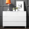 GRADE A1 - Jenson White High Gloss 3 Chest of Drawers