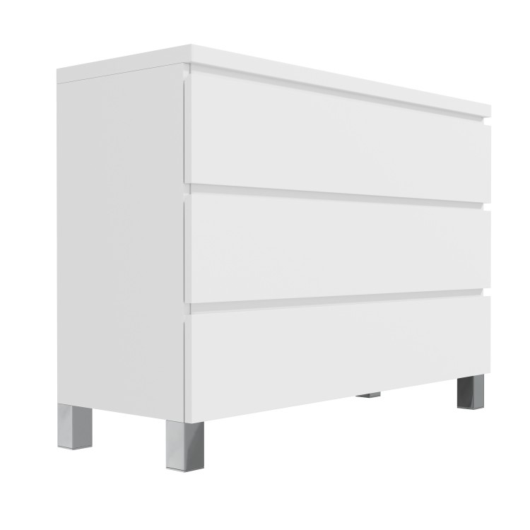 Jenson White High Gloss 3 Chest of Drawers