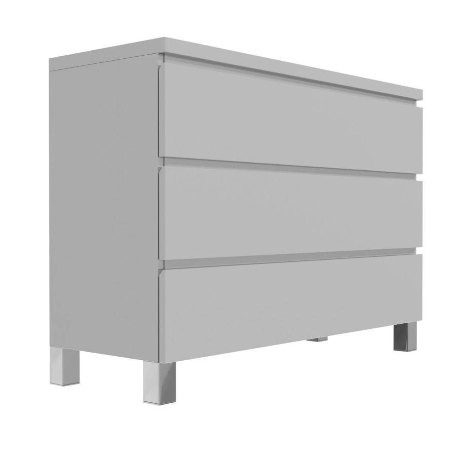 Jenson Grey High Gloss 3 Drawer Chest