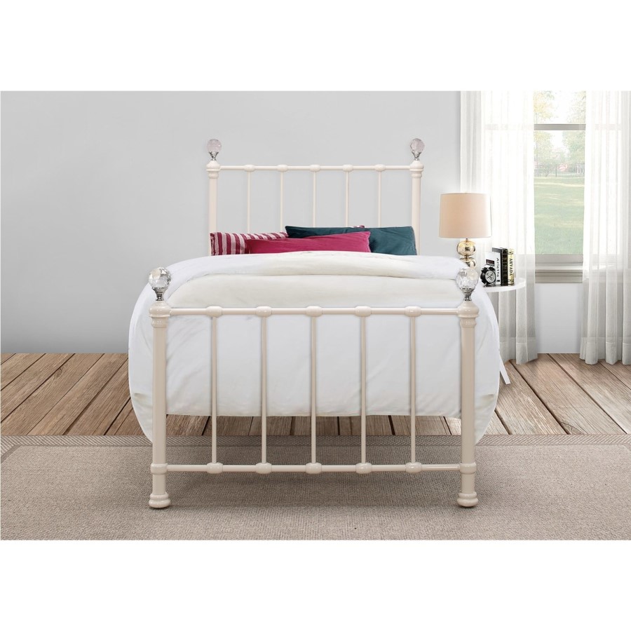 Birlea Furniture Jessica Metal Single Bed in Cream