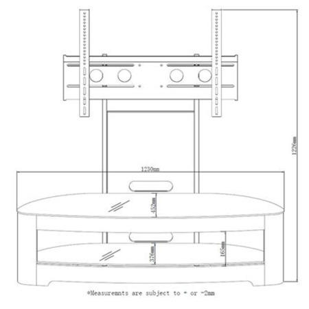 Jual Furnishings Black High Gloss Cantilever TV Stand