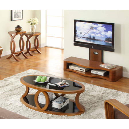 Jual JF210 Walnut Cantilever TV Stand