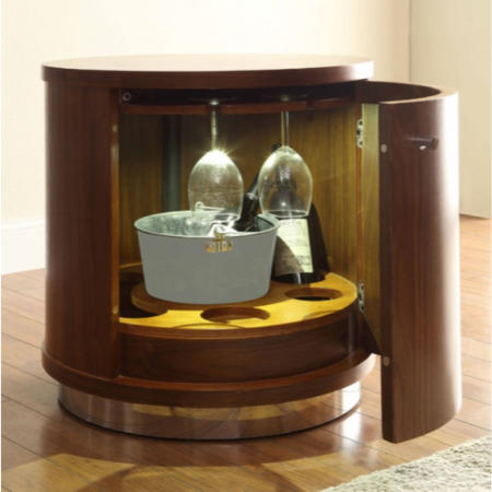 JualWalnut Mini Bar Lamp Table