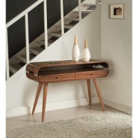 Walnut Retro Console Table