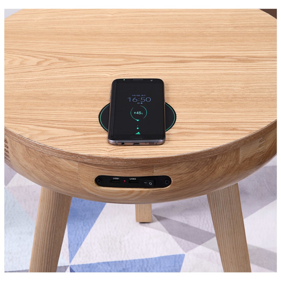 San Francisco Smart Lamp Table with Wireless Charging