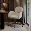 JLE001 Beige Chenille Swivel Office Chair - Joelle
