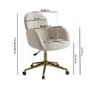 ONLY OPENED - Beige Chenille Swivel Office Chair - Joelle