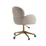 ONLY OPENED - Beige Chenille Swivel Office Chair - Joelle