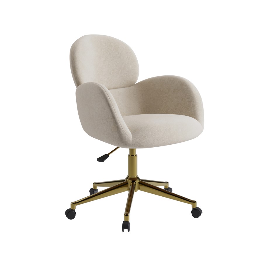 ONLY OPENED - Joelle Office Chair In Beige Fabric