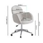 ONLY OPENED - Beige Boucle Swivel Office Chair - Joelle