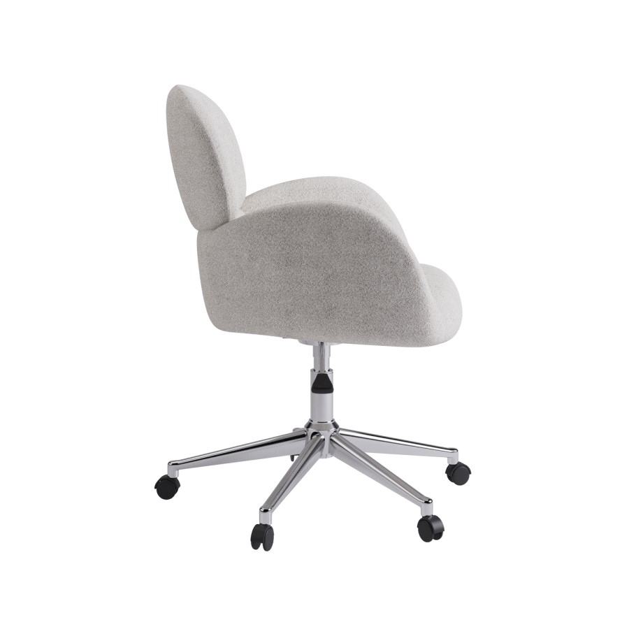ONLY OPENED - Beige Boucle Swivel Office Chair - Joelle