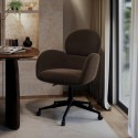 A1/JLE003 ONLY OPENED - Joelle Office Chair In Brown Velvet