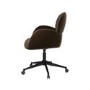 Brown Velvet Swivel Office Chair - Joelle