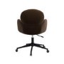 Brown Velvet Swivel Office Chair - Joelle