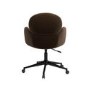 Brown Velvet Swivel Office Chair - Joelle