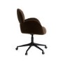 ALMOST PERFECT - Brown Velvet Swivel Office Chair - Joelle