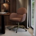 A1/JLE004 GRADE A1 - Brown Boucle Swivel Office Chair - Joelle