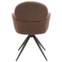 Set of 6 Rust Boucle Swivel Dining Chairs - Joelle