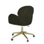 Dark Green Baby Boucle Swivel Office Chair - Joelle 