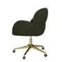 Dark Green Baby Boucle Swivel Office Chair - Joelle 